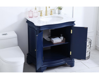 Elegant Bathroom Vanity - Blue, L 30" (VF52030BL)