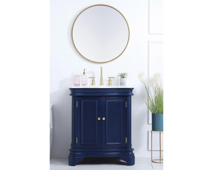 Elegant Bathroom Vanity - Blue, L 30" (VF52030BL)