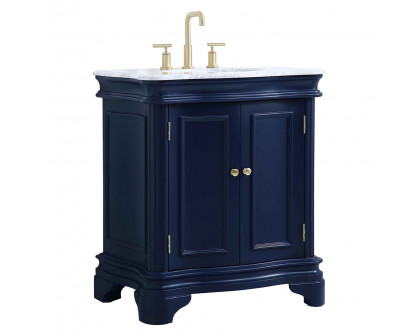 Elegant Bathroom Vanity - Blue, L 30" (VF52030BL)