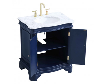 Elegant Bathroom Vanity - Blue, L 30" (VF52030BL)