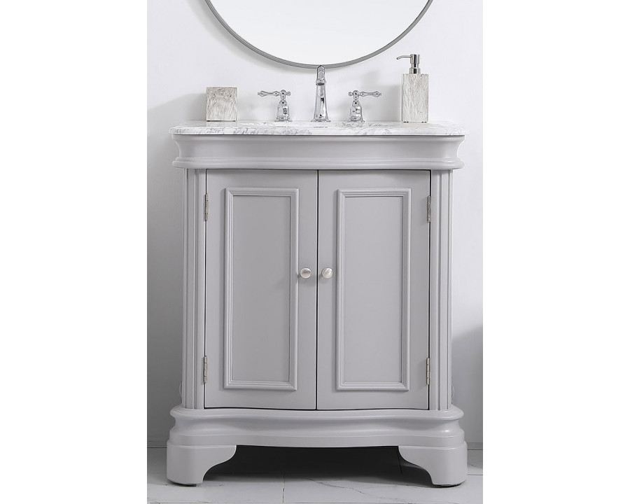 Elegant Bathroom Vanity - Gray, L 30" (VF52030GR)