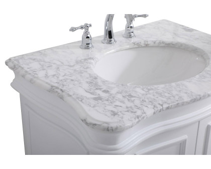 Elegant Bathroom Vanity - White, L 30" (VF52030WH)