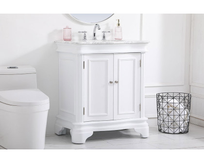 Elegant Bathroom Vanity - White, L 30" (VF52030WH)