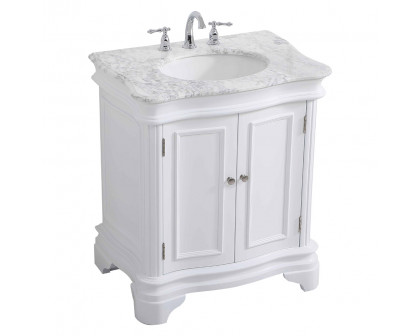 Elegant Bathroom Vanity - White, L 30" (VF52030WH)