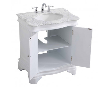 Elegant Bathroom Vanity - White, L 30" (VF52030WH)