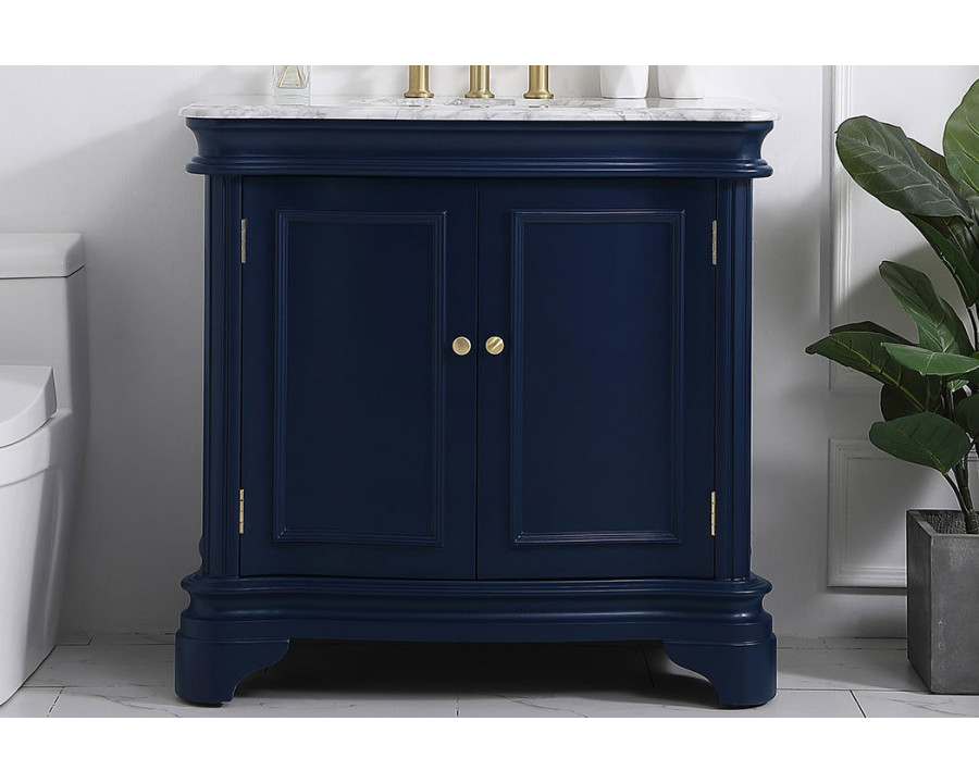 Elegant Bathroom Vanity - Blue, L 36" (VF52036BL)