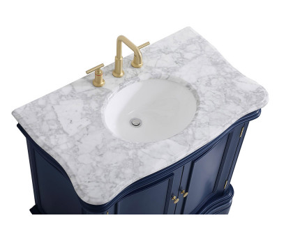 Elegant Bathroom Vanity - Blue, L 36" (VF52036BL)