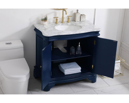 Elegant Bathroom Vanity - Blue, L 36" (VF52036BL)