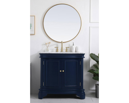 Elegant Bathroom Vanity - Blue, L 36" (VF52036BL)