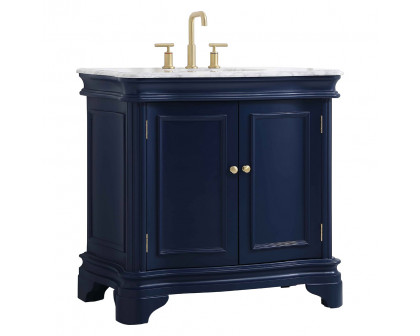 Elegant Bathroom Vanity - Blue, L 36" (VF52036BL)