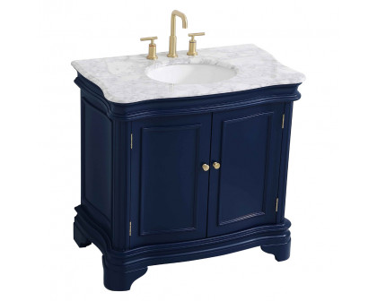 Elegant Bathroom Vanity - Blue, L 36" (VF52036BL)