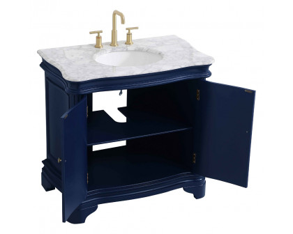 Elegant Bathroom Vanity - Blue, L 36" (VF52036BL)