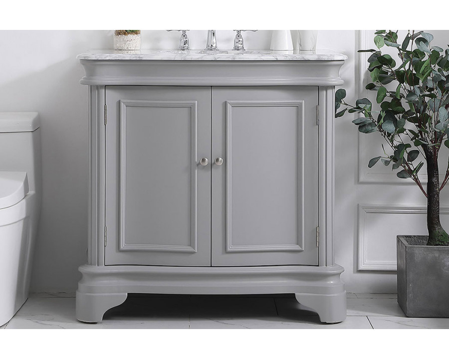 Elegant Bathroom Vanity - Gray, L 36" (VF52036GR)