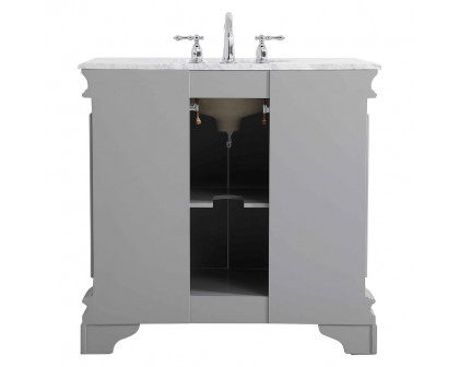 Elegant Bathroom Vanity - Gray, L 36" (VF52036GR)