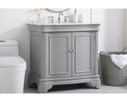 Elegant Bathroom Vanity - Gray, L 36" (VF52036GR)