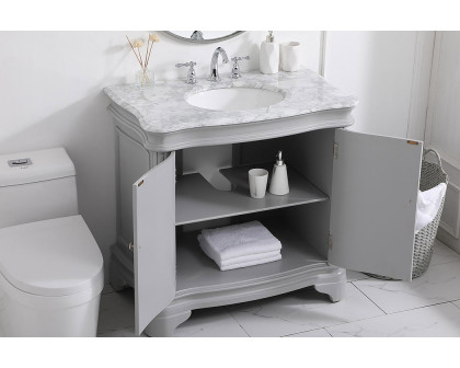 Elegant Bathroom Vanity - Gray, L 36" (VF52036GR)