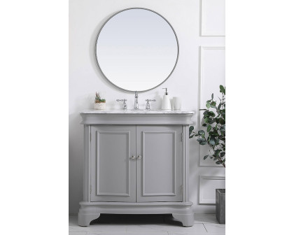 Elegant Bathroom Vanity - Gray, L 36" (VF52036GR)