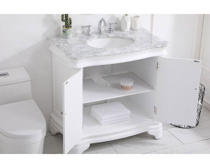 Elegant Bathroom Vanity - White, L 36" (VF52036WH)