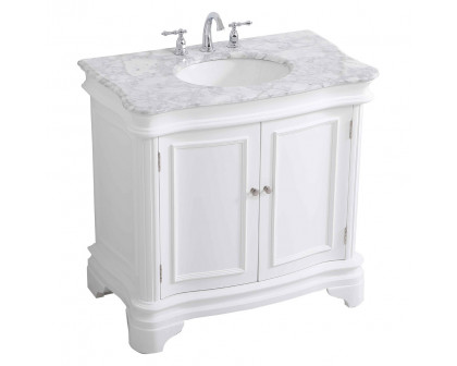 Elegant Bathroom Vanity - White, L 36" (VF52036WH)