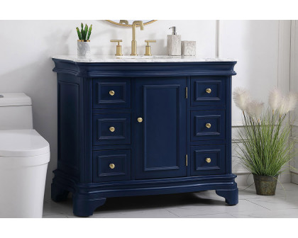 Elegant Bathroom Vanity - Blue, L 42" (VF52042BL)