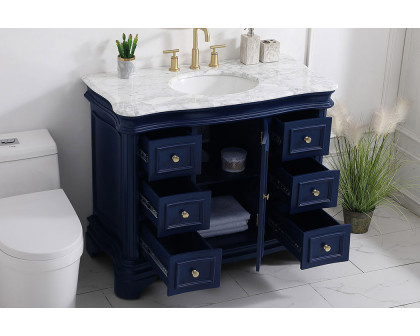 Elegant Bathroom Vanity - Blue, L 42" (VF52042BL)