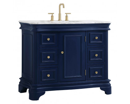 Elegant Bathroom Vanity - Blue, L 42" (VF52042BL)