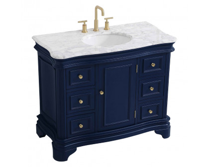 Elegant Bathroom Vanity - Blue, L 42" (VF52042BL)