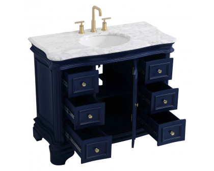 Elegant Bathroom Vanity - Blue, L 42" (VF52042BL)