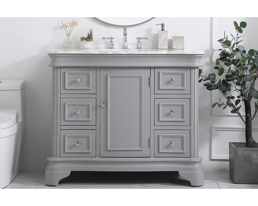 Elegant Bathroom Vanity - Gray, L 42" (VF52042GR)