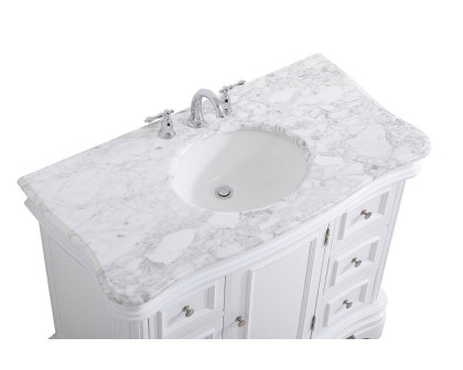 Elegant Bathroom Vanity - White, L 42" (VF52042WH)