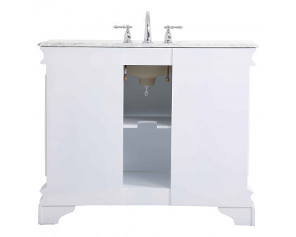 Elegant Bathroom Vanity - White, L 42" (VF52042WH)