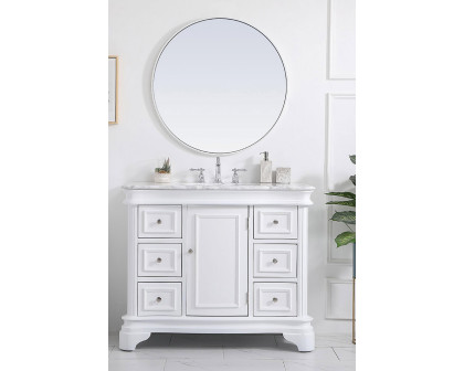 Elegant Bathroom Vanity - White, L 42" (VF52042WH)