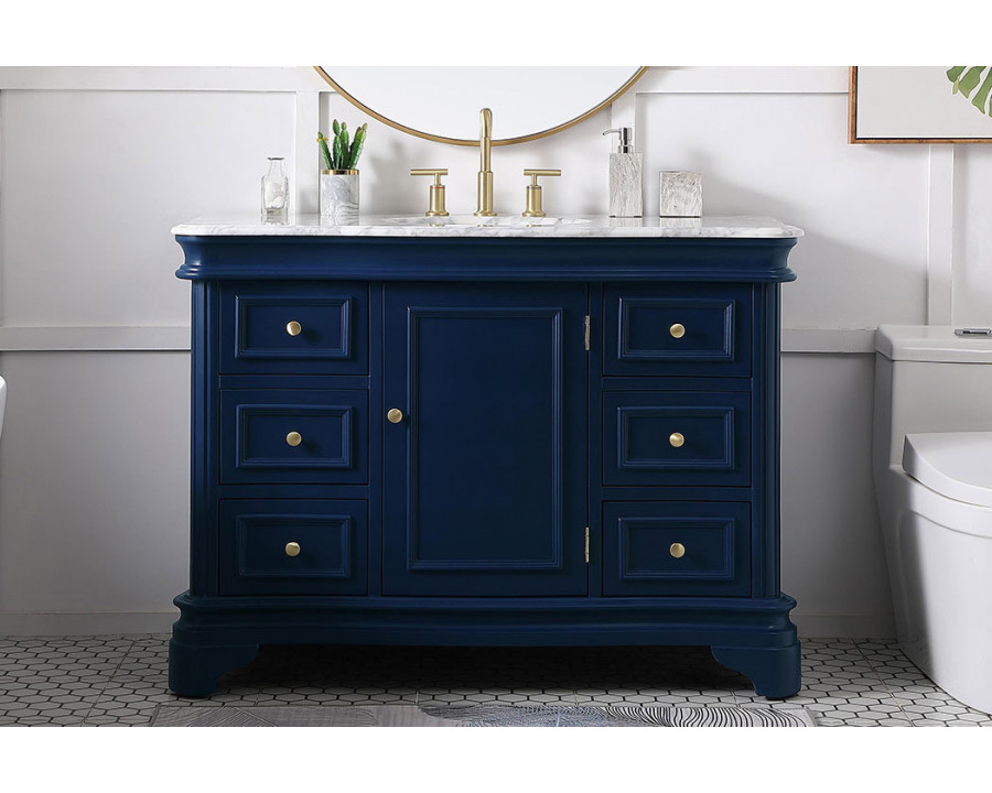 Elegant Bathroom Vanity - Blue, L 48" (VF52048BL)