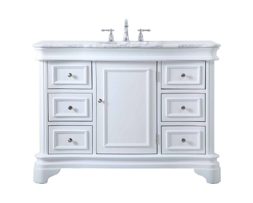 Elegant Bathroom Vanity - White, L 48" (VF52048WH)