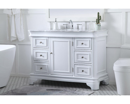 Elegant Bathroom Vanity - White, L 48" (VF52048WH)