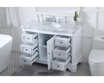 Elegant Bathroom Vanity - White, L 48" (VF52048WH)