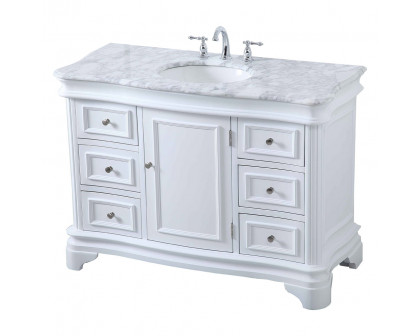 Elegant Bathroom Vanity - White, L 48" (VF52048WH)