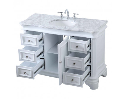 Elegant Bathroom Vanity - White, L 48" (VF52048WH)