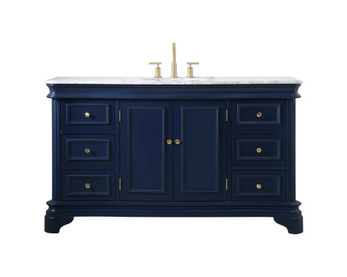 Elegant Single Bathroom Vanity - Blue (VF52060BL)