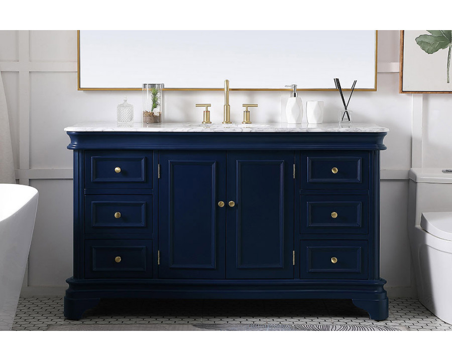 Elegant Single Bathroom Vanity - Blue (VF52060BL)