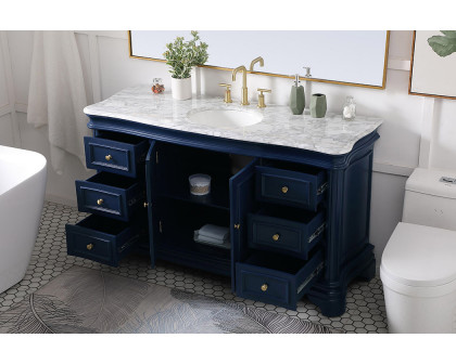 Elegant Single Bathroom Vanity - Blue (VF52060BL)