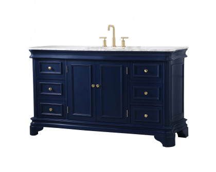 Elegant Single Bathroom Vanity - Blue (VF52060BL)