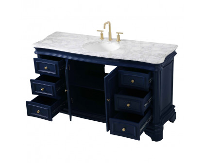 Elegant Single Bathroom Vanity - Blue (VF52060BL)