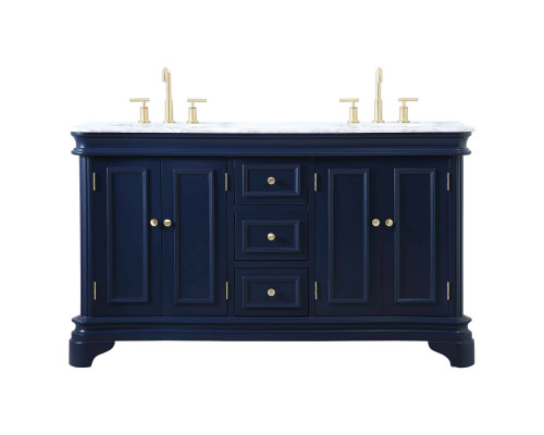 Elegant Double Bathroom Vanity - Blue (VF52060DBL)