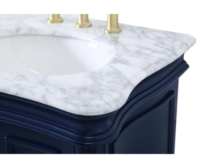 Elegant Double Bathroom Vanity - Blue (VF52060DBL)