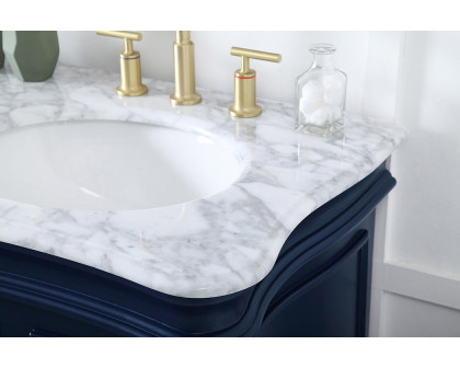 Elegant Double Bathroom Vanity - Blue (VF52060DBL)