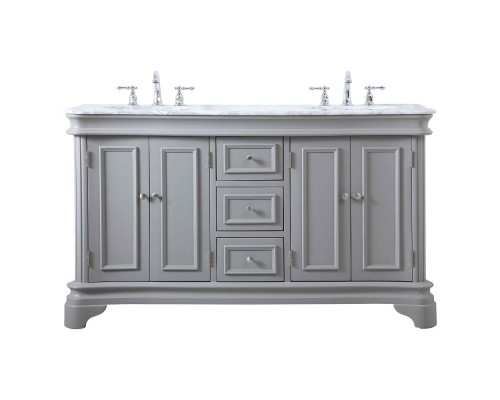 Elegant Double Bathroom Vanity - Gray (VF52060DGR)