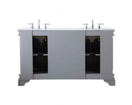 Elegant Double Bathroom Vanity - Gray (VF52060DGR)