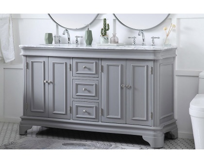 Elegant Double Bathroom Vanity - Gray (VF52060DGR)