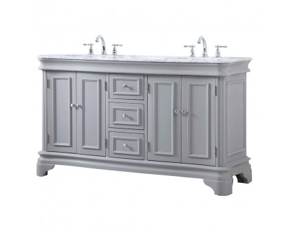 Elegant Double Bathroom Vanity - Gray (VF52060DGR)